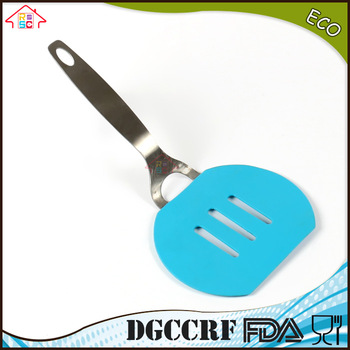 NBRSC Stainless Steel Kitchen Utensil Silicone shovel BBQ spade baking scoop pancake turner