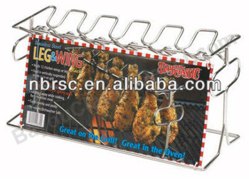12 Slot Chicken Leg wing Cooker Holder Grill Rack