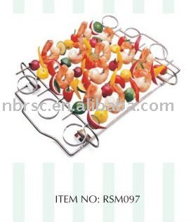 BBQ GRILL KABOB RACK SET