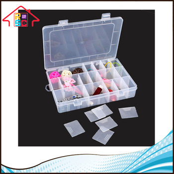 Chinese Manufacturer Houseware PP Clear Plastic Storage Container Medical Jewellery Cosmetic Box with Dividers