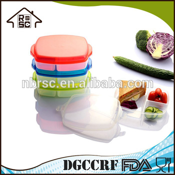 Competitive Factory Price Clear plastic 3 Compartment Lunch Box