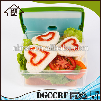 FDA/FLGB Approved Keep Fresh Square Plastic Lunch Box With Ice Pack