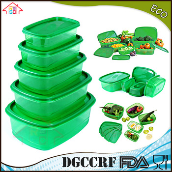 NBRSC 10 Pcs Always Fresh Plastic Food Storage Containers Set With Air Tight Lids