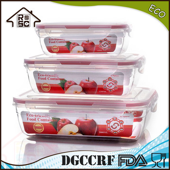 NBRSC 3pcs airtight food storage container stackable Snapware Airtight kitchen container