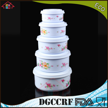NBRSC 5pcs plastic food storage box stackable food container set nested packing