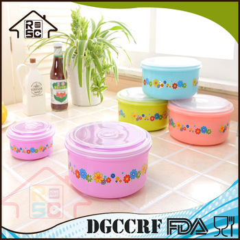 NBRSC 5pcs plastic microwave food container set stackable food storage box