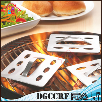 NBRSC BBQ Stainless Steel Grill Press/ Meat Press / Hamburger Patty Press Set of 3