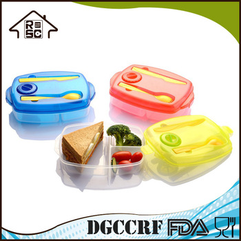 NBRSC Strict Quality Control Manufacturer Take Away Plastic Lunch Box with Cutlery Set