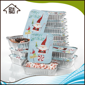 NBRSC Welcome OEM Durable Rectangular Aluminum Foil Pan Food Container with Board Lid