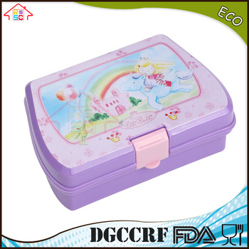 NBRSC kids Lunch Box Bread Sandwich Keeper Snack Plastic container Reuseable Container