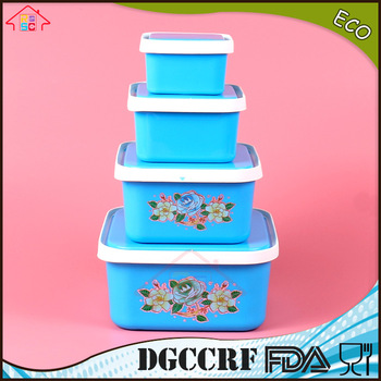 NBRSC plastic food container set double layers nested packing food storage box