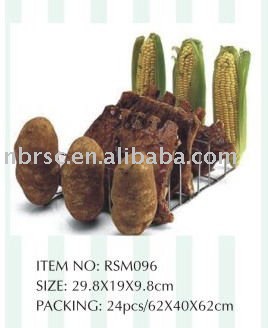 SILVER PLATED GRILL RACK FOR POTATO AND CORN AND RIB GRILLING