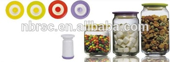 3 PCS Colorful Glass Jar Glass Bottle Container Food Storage