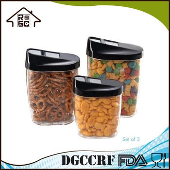 3-Piece Nesting Plastic Candy Box Set With Lid