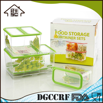 Best Quality 3 PCS Eco-Friendly Plastic Food Storage Container To Keep Food Fresh