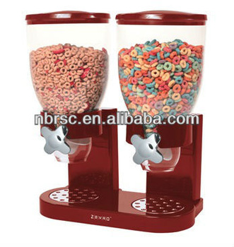 DOUBLE PLASTIC CEREAL DISPENSER