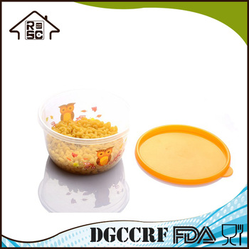 Easy Design Transprent Round Food Storage Box With Lid