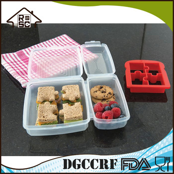 Hot Products Custom Design With Lid 2 Sided Lunch Keeper Food Grade Plastic Storage Container