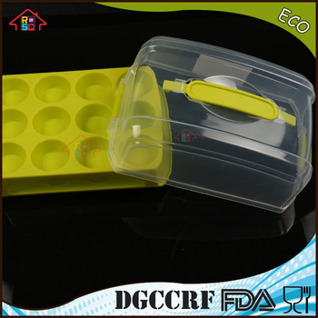 NBRSC 100% Food Grade Cake Keeper Cake Container Plastic Cake Carrier 24 Mini Cupcake Carrier With 2 tier Carrier