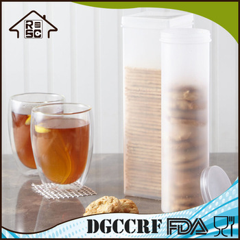 NBRSC 2-Piece Stackable Transparant Biscuit Plastic Storage Container Cookie Boxes Wholesale