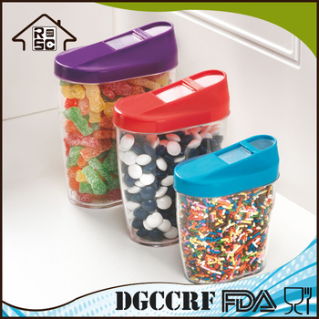 NBRSC 3 Pieces Plastic Cereal Dispenser Set Dry Food Storge Containers with Lid