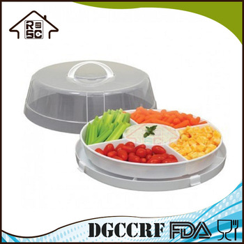 NBRSC 4 in 1 Compartment Pan Plastic container for food with dividers