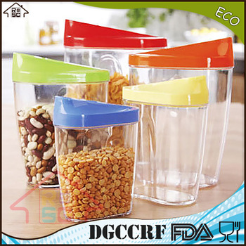 NBRSC 5pcs Cereal Food Storage Containers candy dispenser with Easy Pour Lids
