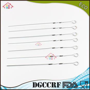 NBRSC BBQ SKEWERS 35CM STAINLESS STEEL NEEDLE PARTY GRILL AND ROAST KEBAB TOOLS METAL