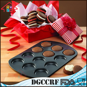 NBRSC FDA/LFGB Good Quality Easy Clean Muffin Cake Baking Pan 12 Cup Non-Stick Microwave Cake Pan