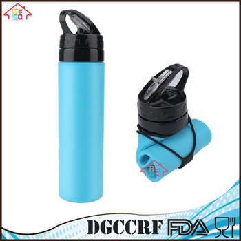 NBRSC Foldable Water Bottle Collapsible Silicone sports water Bottle for Outdoors, Hiking, Camping, Biking