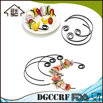 NBRSC Hot Products Custom Design Tool set BBQ Grill With Tools Set of 6pcs 4.5&quot; Skewer For Plate