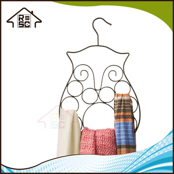 NBRSC Metal Owl Scarf Jewellery Belts Accessory Organizer Hanger Rack