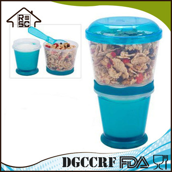 NBRSC New Cereal Cup For Kitchen/School/Outside With Spoon Cereal To Go