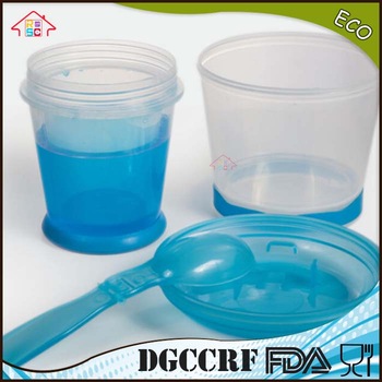 NBRSC Plastic Cup Cereal Milk Cup Convenient For School/Office/Kitchen/Outside With Spoon