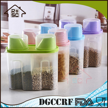 NBRSC Plastic Dry Dried Food Cereal Grain Dispenser Rice Storage Container Box