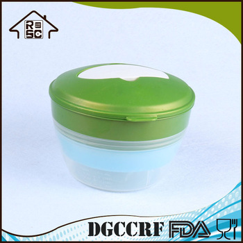 NBRSC Plastic Mulitificational Lunch Box with Freezer Collapsible Spoon