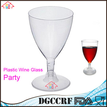NBRSC Promotional Disposable Hard Plastic Wine Glasses drinking cups for party