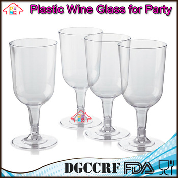NBRSC Promotional Disposable party Plastic Wine glasses Party drinking Cup champagne goblet