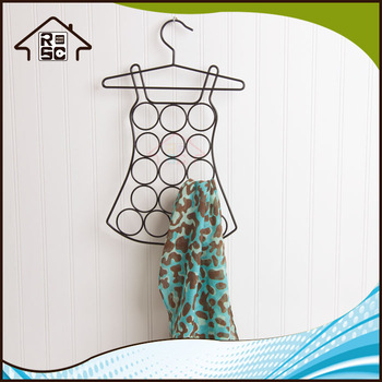 NBRSC Reliable Company Dress Shaped Metal Scarf Hanger for Closet Space
