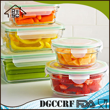 NBRSC SGS Certification Organize 5 Pc Vacuum Square Food Storage Containers Plastic Storage Container