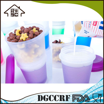 NBRSC Snack Milk Cup For Breakfast With Spoon Cereal To Go