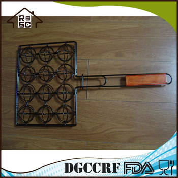 NBRSC Strict Quality Checked Easy BBQ Grill Basket 12PCS METAL BALL RACK