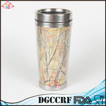 NBRSC Wholesale Promotional 16oz paper insert stainless steel tumbler,16oz plastic Tumbler with Stainless Steel Liner mug