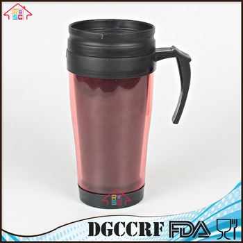 NBRSC double wall plastic 350ml advertising cup promotion thermos tumbler with paper insert