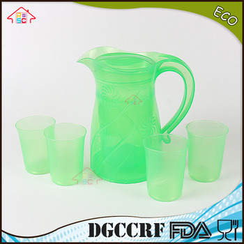 NBRSC set of 5 pcs Plastic PP Cold water kettle cheap water jug plastic water teapot jug