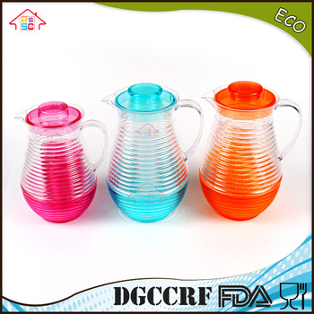 NBRSC set of 5 pcs plastic ps cold water jug spiral drinking water kettle tea pot water jug with cups