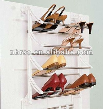 OVER THE DOOR SHOE RACK WITH HOOKS