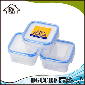 Transparent Plastic Food Storage Boxes With Lid Click Lock