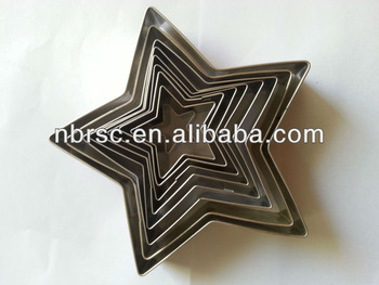 9-Pieces Star Shape Stainless Steel Cake Cookie Cutter