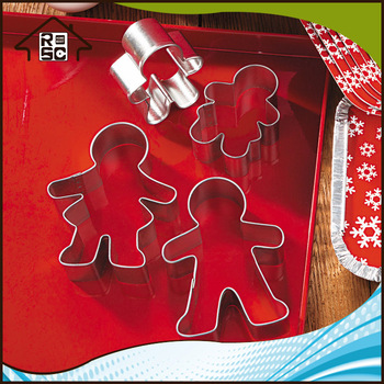 NBRSC Gingerbread Family Cookie Cutters set of 4 Man Baking Pastry Cake Cookies Cutter